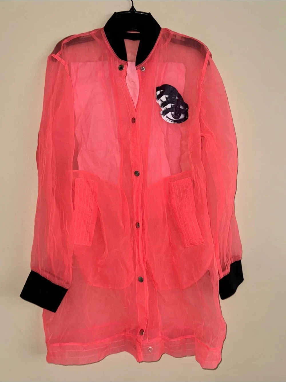 DIESEL G-CLAY JACKET OOSEZN-OBAYF-3AX IN PINK Organza Nylon Size S